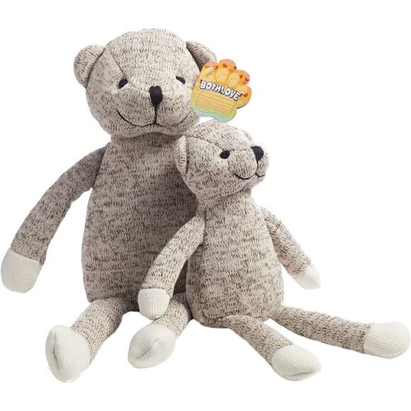 15” And 12” Stuffed Animal Bears for Babies, Kids, Grey Bear 2pcs - Picture 1 of 6